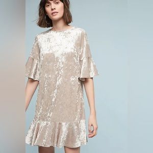 Anthropologie Velvet Flutter Dress by Sunday in Brooklyn NWT